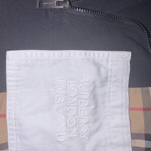 Burberry Black Polo with Tan Plaid Detail